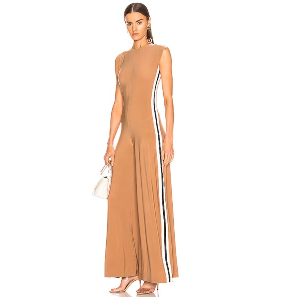 Norma Kamali Side Stripe Sleeveless